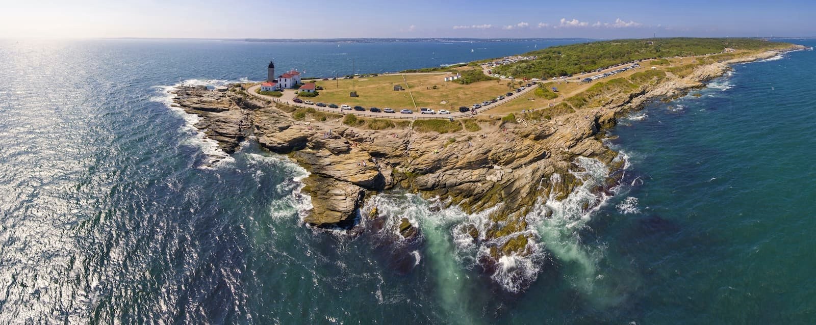 The Rhode Island coast from above